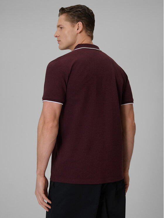 4F 4F Polo COMMERCIAL 12 Bordowy Regular Fit