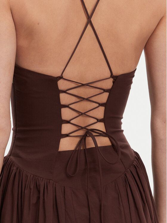 BARDOT BARDOT Sukienka wieczorowa 59786DB Brązowy Regular Fit
