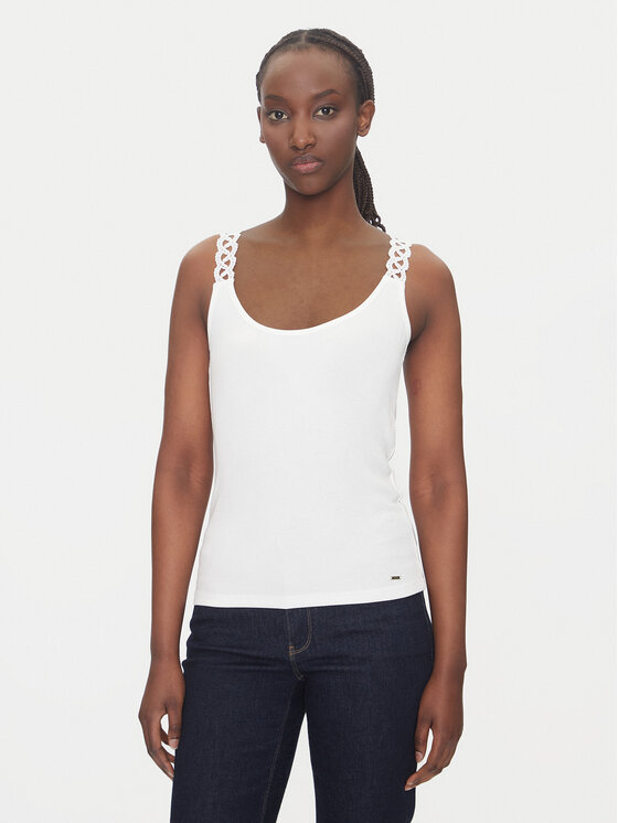Morgan Top 251-DOUBI Biela Slim Fit