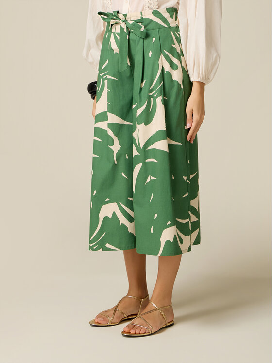 Oltre Oltre Spódnica maxi 1015J100326N0R5 Zielony A-Line Fit