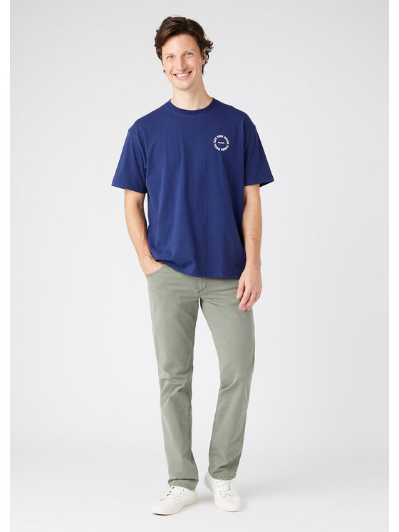 Wrangler Wrangler Spodnie materiałowe GREENSBORO Zielony Straight Fit