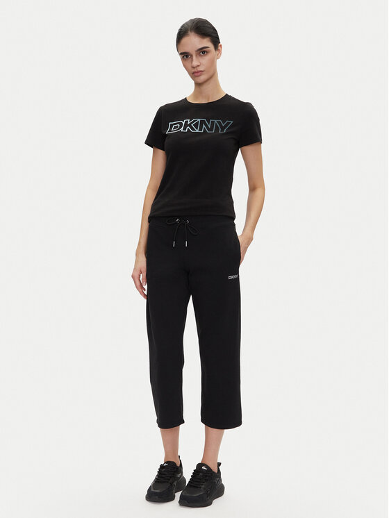 DKNY Sport DKNY Sport Teplákové kalhoty DP5P3624 Černá Regular Fit