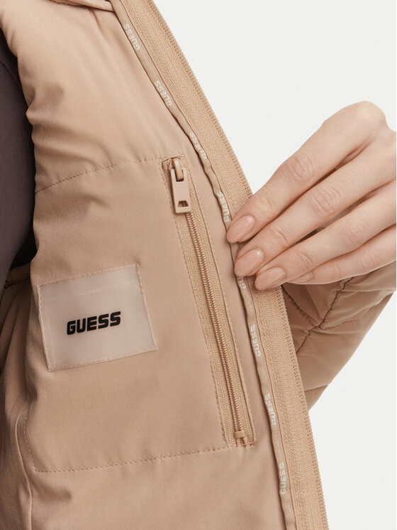 Guess Guess Μπουφάν μεταβατικό V4YL04 WF3X0 Μπεζ Regular Fit