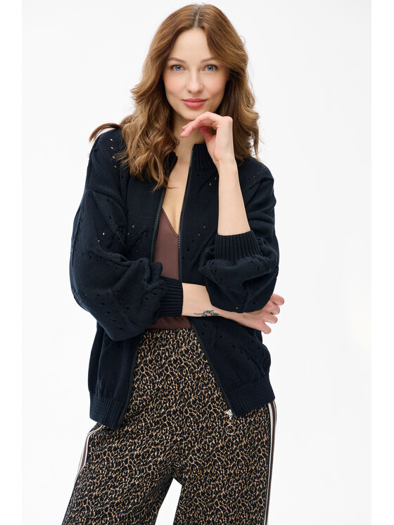 blue shadow blue shadow Kardigan Blash Czarny Regular Fit