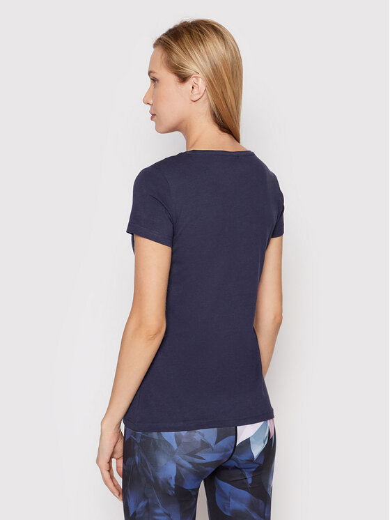 4F 4F T-Shirt H4L22-TSD350 Granatowy Regular Fit