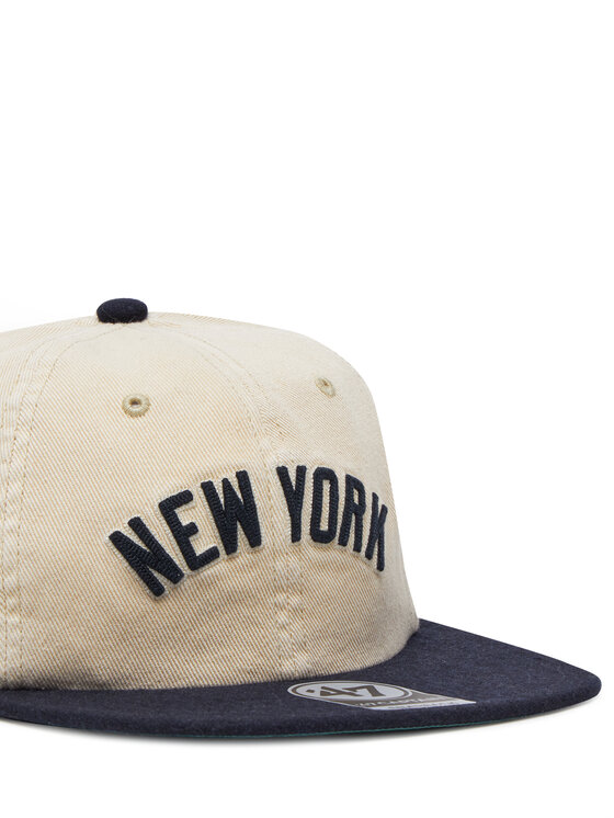 47 Brand 47 Brand Шапка с козирка MLB New York Yankees Fieldstone ’47 CAPTAIN RL B-FLDST17HTP Бял