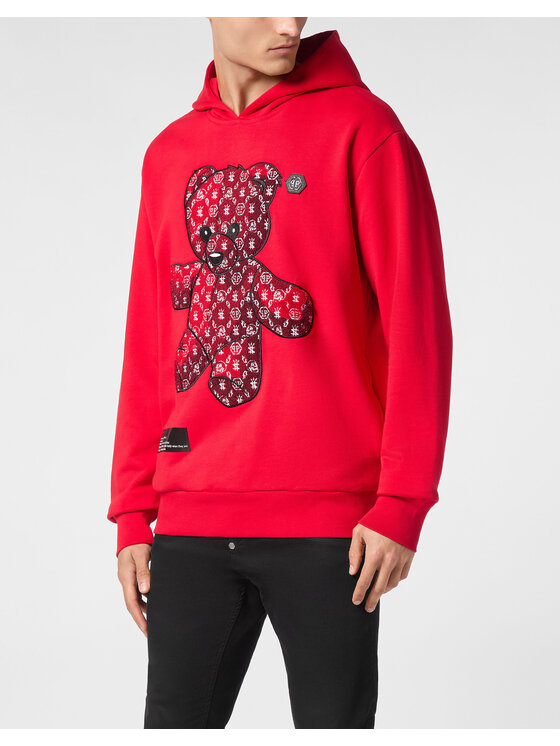 PHILIPP PLEIN PHILIPP PLEIN Bluza 167 Czerwony Regular Fit