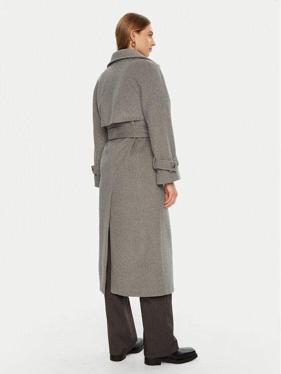 ACCESS FASHION ACCESS FASHION Płaszcz przejściowy 44-9001-119 Szary Relaxed Fit