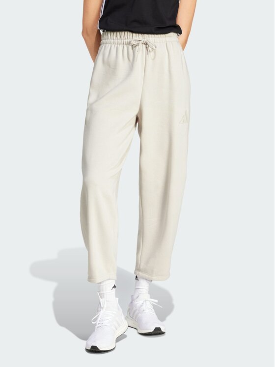 adidas adidas Spodnie materiałowe 139613 Beżowy Loose Fit