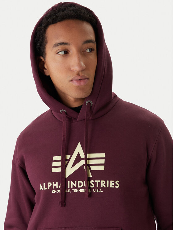 Alpha Industries Alpha Industries Majica dugih rukava Basic 178312 Tamnocrvena Regular Fit
