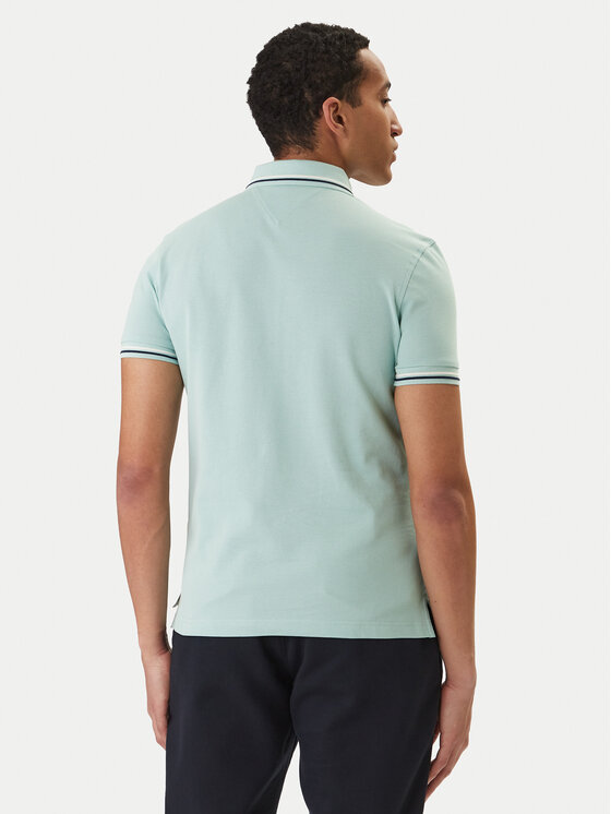 Tommy Hilfiger Tommy Hilfiger Тениска с яка и копчета Seasonal MW0MW39993 Зелен Slim Fit