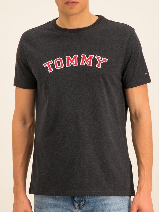 Tommy Hilfiger Tommy Hilfiger Marškinėliai Tee Logo UM0UM01623 Juoda Regular Fit