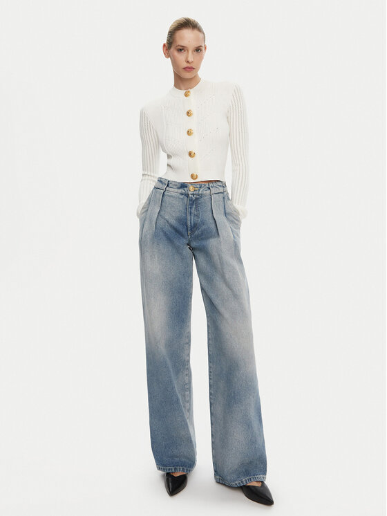 Balmain Balmain Кардиган DF1KL190KF24 Білий Regular Fit