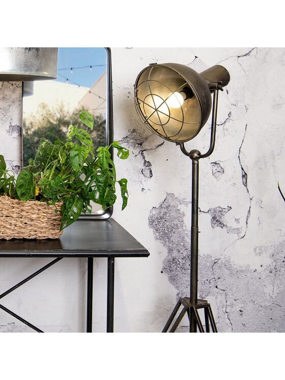 MIAhome MIAhome Lampa podłogowa Factory grey 175 cm Szary