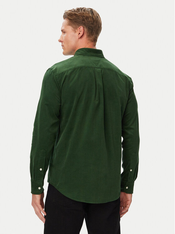 Tommy Hilfiger Tommy Hilfiger Риза Solid MW0MW40486 Тъмнозелен Regular Fit