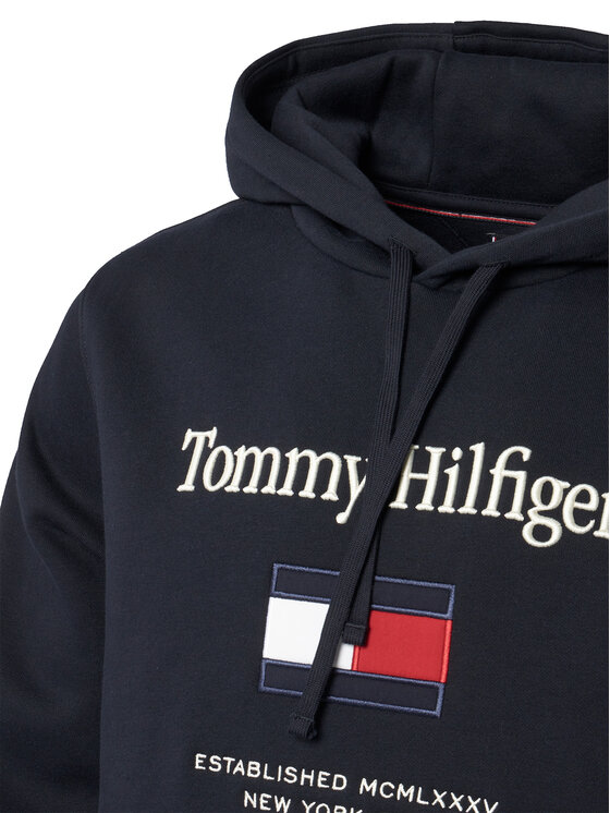 Tommy Hilfiger Tommy Hilfiger Felpa Embro Flag MW0MW42735 Blu scuro Regular Fit