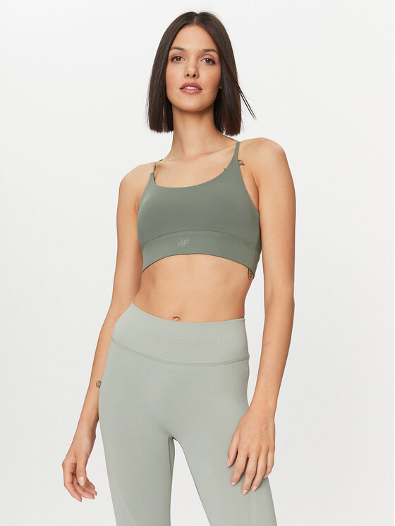 4F 4F Sportski grudnjak 4FAW23USBAF079 Kaki