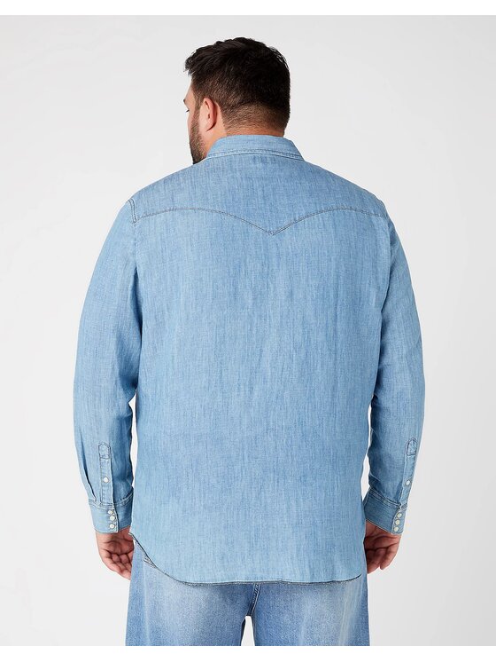 Wrangler Wrangler Camicia LS WORKSHIRT Blu Regular Fit