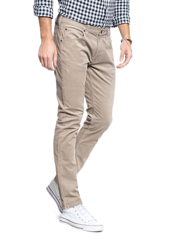 Lee Lee Pantaloni di tessuto LUKE Beige Slim Fit