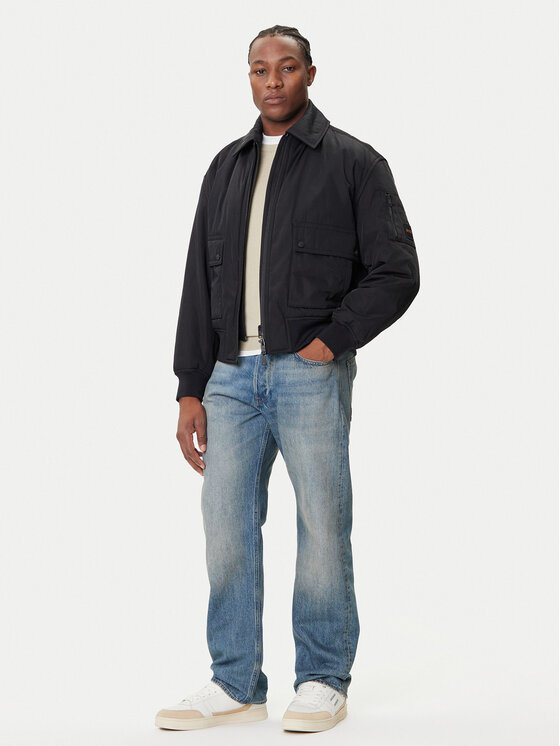 BOSS BOSS Bomber jakna Oking 50543492 Črna Oversize