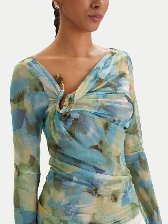 Bardot Bardot Majica Marisol 60306TB Zelena Slim Fit