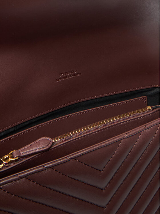PINKO PINKO Ročna torba Love Lady Puff Classic Cl Al 25-26 PLTT 100043 A0GK Bordo rdeča