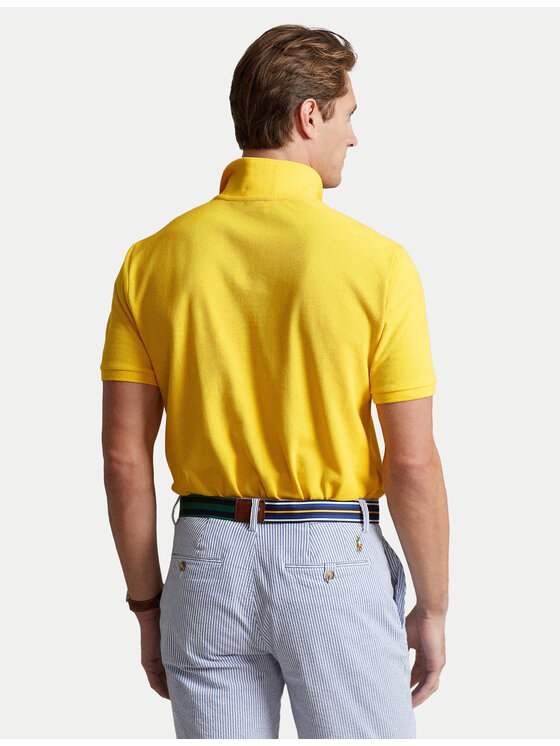 Polo Ralph Lauren Polo Ralph Lauren Тениска с яка и копчета Core Replen 710795080 Жълт Slim Fit