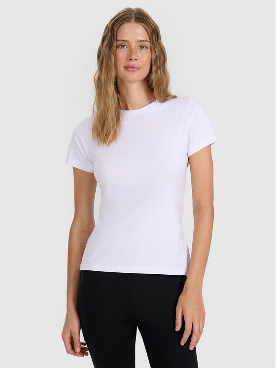 4F 4F T-shirt NOS Bianco Slim Fit