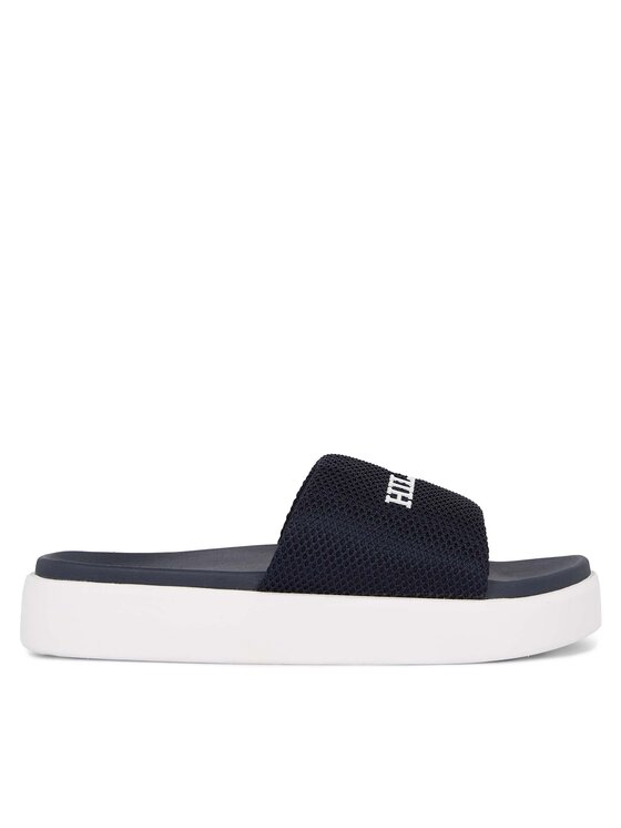 Tommy Hilfiger Tommy Hilfiger Nazouváky Platform Mesh Pool Slide FW0FW07828 Tmavomodrá