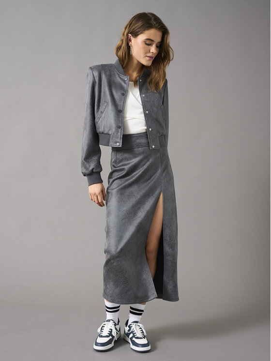 ONLY ONLY Műbőr dzseki Paris 15330040 Szürke Regular Fit