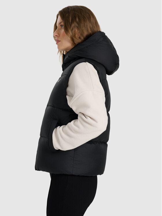 4F 4F Kamizelka NATURAL (DOWN) WARMTH Czarny Oversize