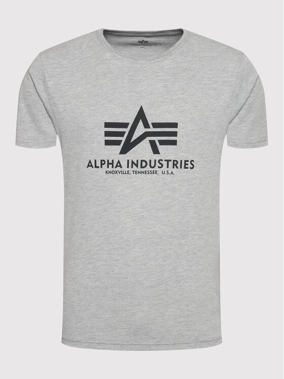 Alpha Industries Alpha Industries T-krekls Basic 100501 Pelēks Regular Fit