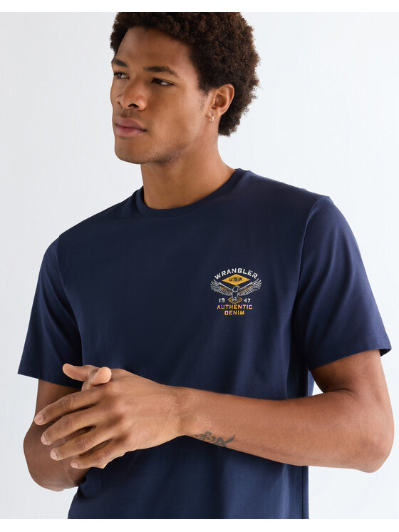 Wrangler Wrangler T-shirt SMALL AMERICANA TEE Blu Regular Fit