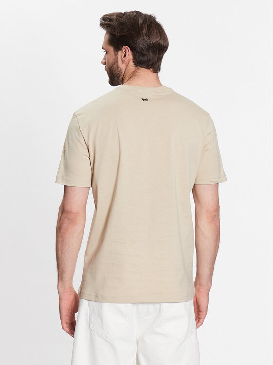 United Colors Of Benetton United Colors Of Benetton Póló 3096U105L Bézs Regular Fit