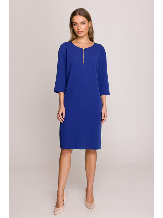 Stylove Stylove Sukienka wieczorowa S394 Niebieski Premium Fit