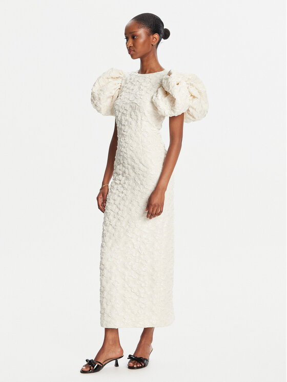 ROTATE ROTATE Abendkleid 114553857 Écru Slim Fit