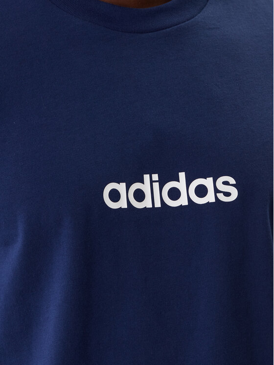 adidas adidas Тишърт Essentials Linear JE8999 Тъмносин Regular Fit