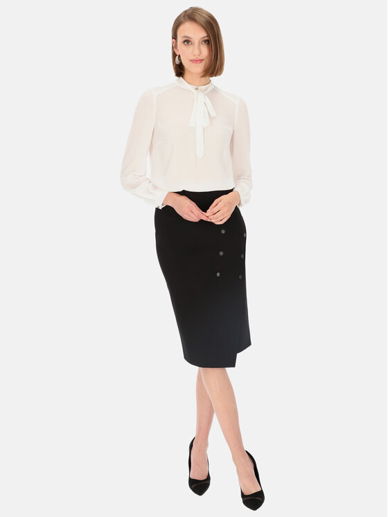 Potis & Verso Potis & Verso Spódnica Ruben Czarny Slim Fit