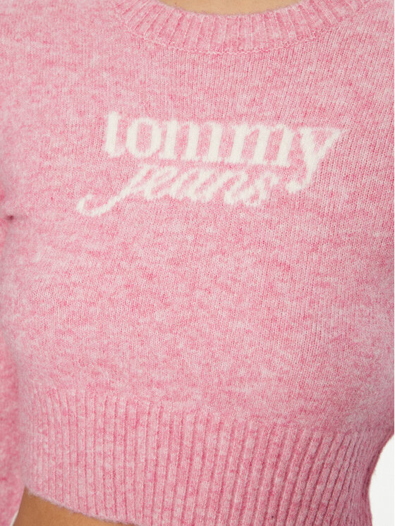 Tommy Jeans Tommy Jeans Sveter DW0DW19895 Ružová Regular Fit