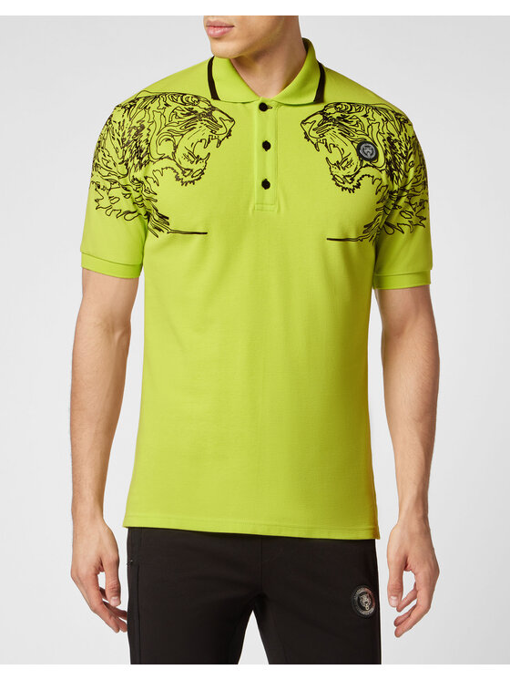 Plein Sport Plein Sport Polo 13121 Żółty Slim Fit
