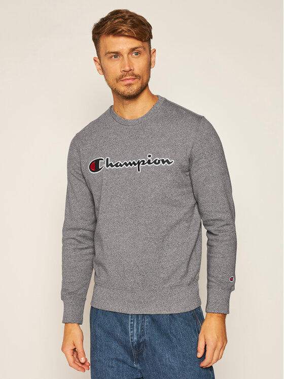 Felpa Script Logo 214720 Grigio Regular Fit