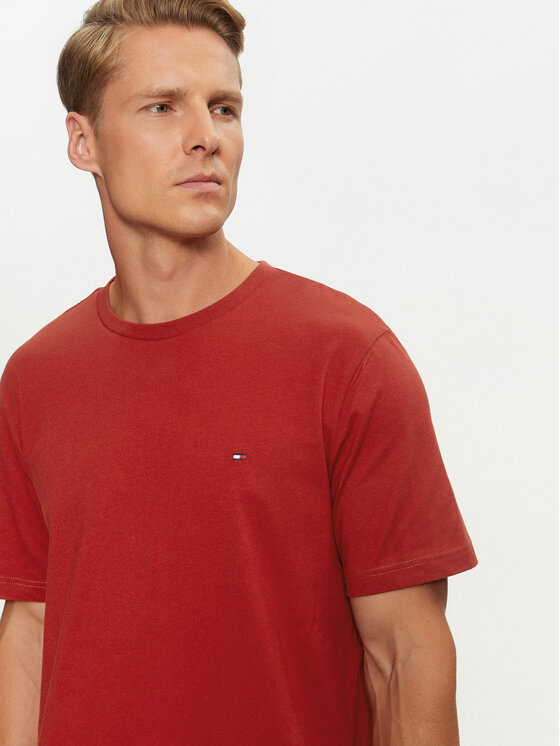Tommy Hilfiger Tommy Hilfiger T-Shirt Essential MW0MW37267 Czerwony Regular Fit