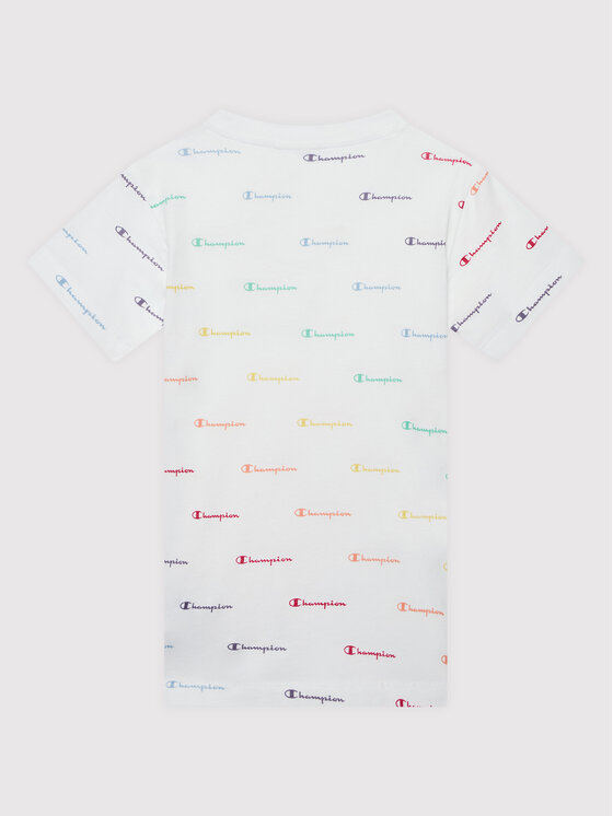 T-shirt Contrast Stript Logo 404312 Bianco Regular...