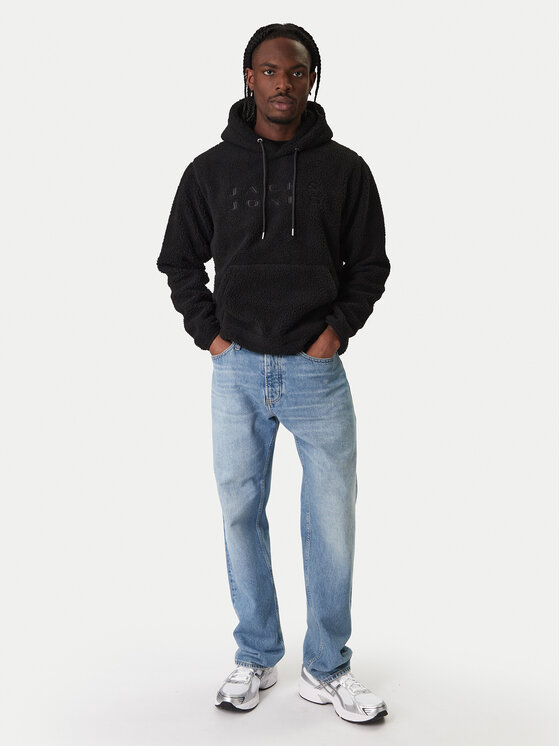 Jack & Jones Jack & Jones Mikina Flare Teddy 12285678 Černá Relaxed Fit