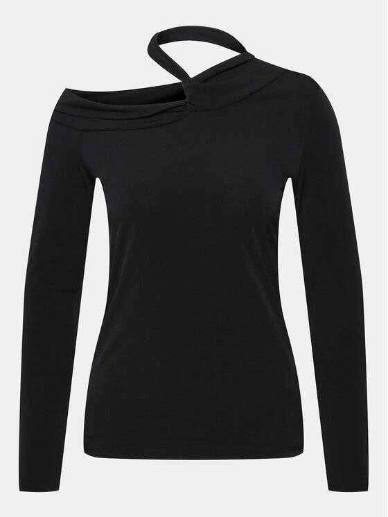 Sisley Bluza 34KBL103P Črna Slim Fit