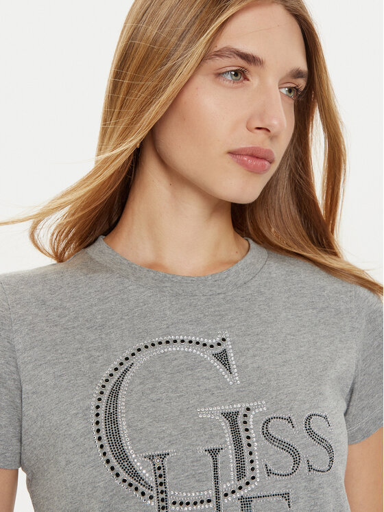 Guess Guess Тишърт W4BI16 I3Z14 Сив Regular Fit
