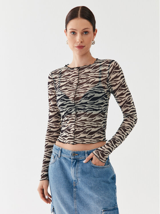 ONLY Bluză 15315812 Bej Regular Fit
