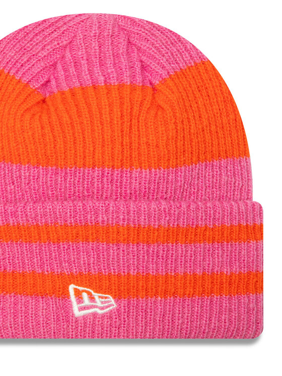 New Era New Era Czapka Stripe Cuff Knit Beanie 60580763 Różowy