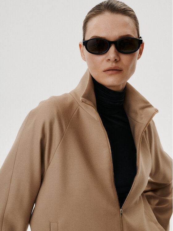 MARI PRETI MARI PRETI Bunda bomber Woolheaven Hnědá Regular Fit