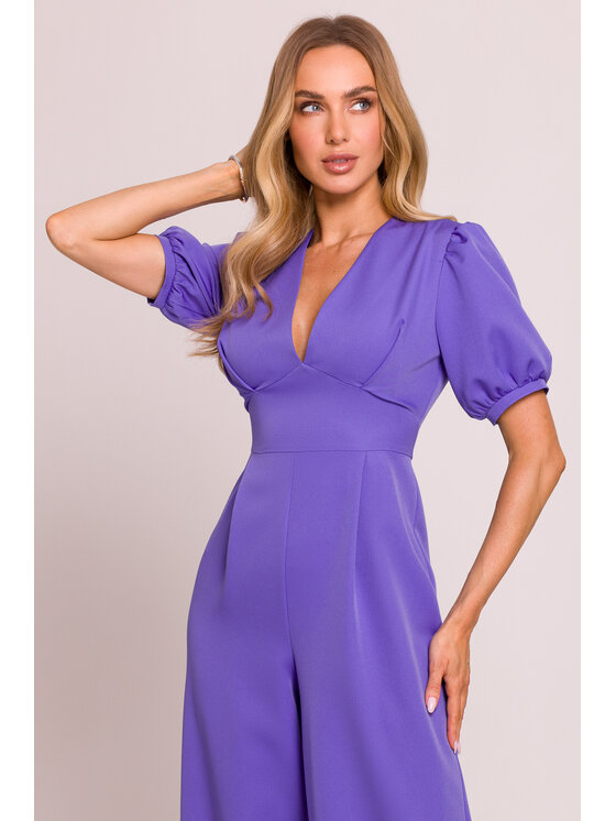Made of Emotion Made of Emotion Kombinezon M852 Fioletowy Sexy Straight Fit
